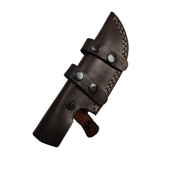 HC-61 HandyCrafts Outdoor Handmade Red Wood Buffalo Horn Tracker Knife W/ Sheath - Picture 4 of 5